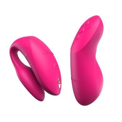 Вибратор для пар We-Vibe Chorus Pro Electric Pink с пультом и приложением, розовый