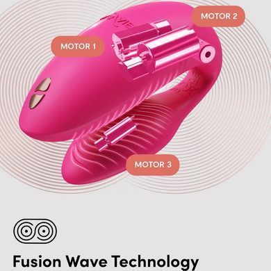 Вибратор для пар We-Vibe Chorus Pro Electric Pink с пультом и приложением, розовый