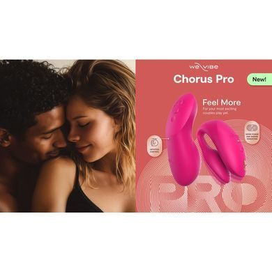 Вибратор для пар We-Vibe Chorus Pro Electric Pink с пультом и приложением, розовый