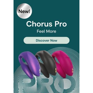 Вибратор для пар We-Vibe Chorus Pro Electric Pink с пультом и приложением, розовый