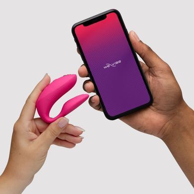 Вибратор для пар We-Vibe Chorus Pro Electric Pink с пультом и приложением, розовый