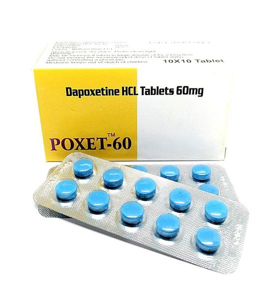 Таблетки для потенції Poxet 60 мг Дапоксетин (ціна за пластину, 10 таблеток)