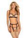 Комплект с поясом для чулок Obsessive Nudelia set L/XL