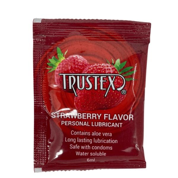 Саше/Лубрикант на водной основе Trustex Strawberry со вкусом клубники, 6 мл