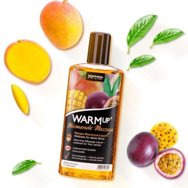 Їстівна масажна олія з ефектом, що розігріває WARMup Mango Maracuya 150 мл