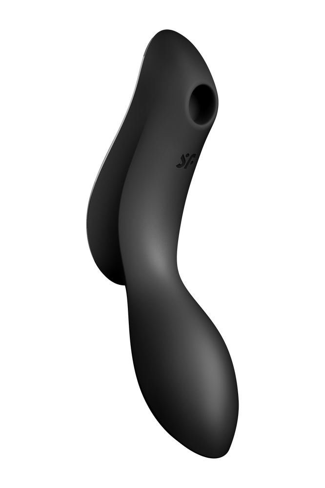 Двойной вибратор с вакуумной стимуляцией SATISFYER CURVY TRINITY 2 черный