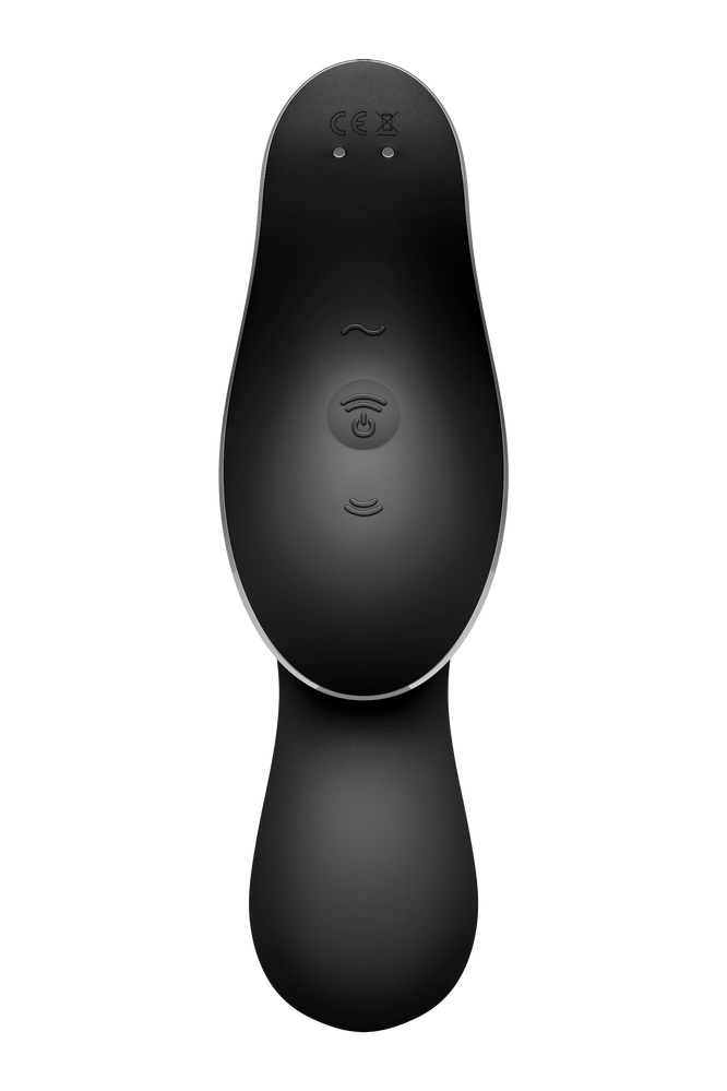 Двойной вибратор с вакуумной стимуляцией SATISFYER CURVY TRINITY 2 черный
