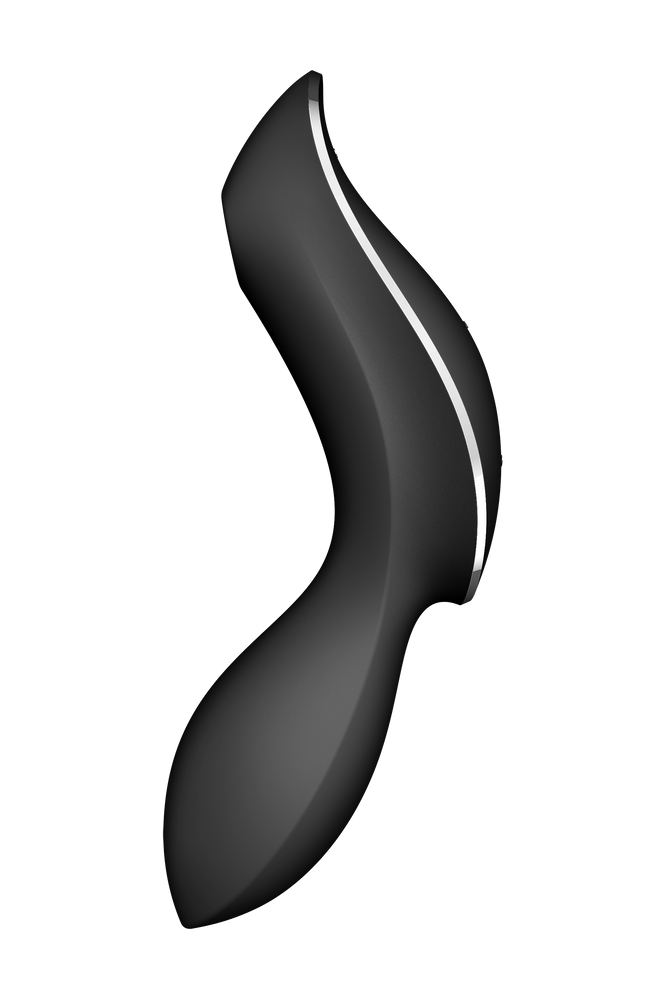 Двойной вибратор с вакуумной стимуляцией SATISFYER CURVY TRINITY 2 черный