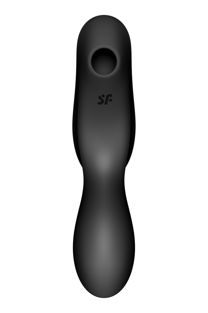 Двойной вибратор с вакуумной стимуляцией SATISFYER CURVY TRINITY 2 черный
