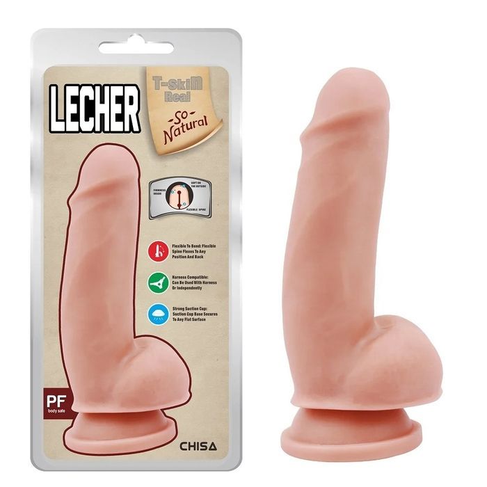 Фаллоимитатор на присоске Chisa T-skin ReaL Lecher Flesh с хребтом