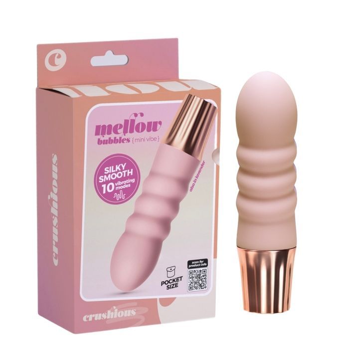 Міні-вібратор CRUSHIOUS Mellow Bubbles, рожевий, 11 х 2,8 см