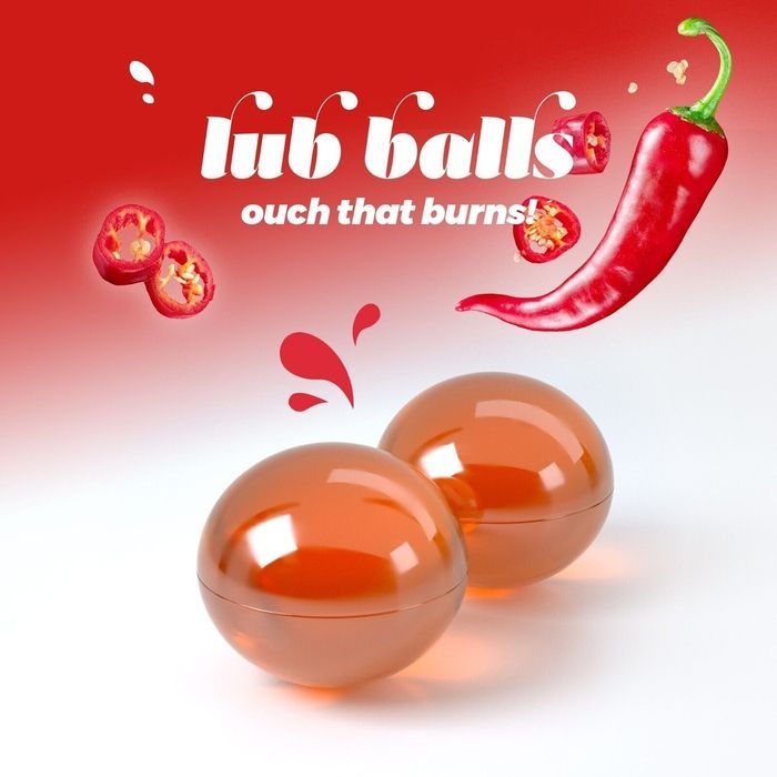 Бразильские взрывные шарики для массажа Crushious Lub Balls Ouch That Burns! разогревающие с перцем
