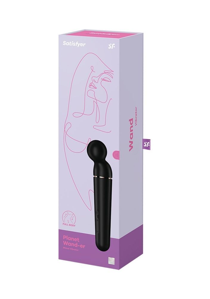 Вибратор-микрофон универсальный Satisfyer Planet Wand-er для стимуляции всего тела, черный