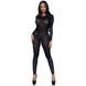Комбінезон сексуальний Leg Avenue Sheer Rhinestone, S, зі стразами, чорний