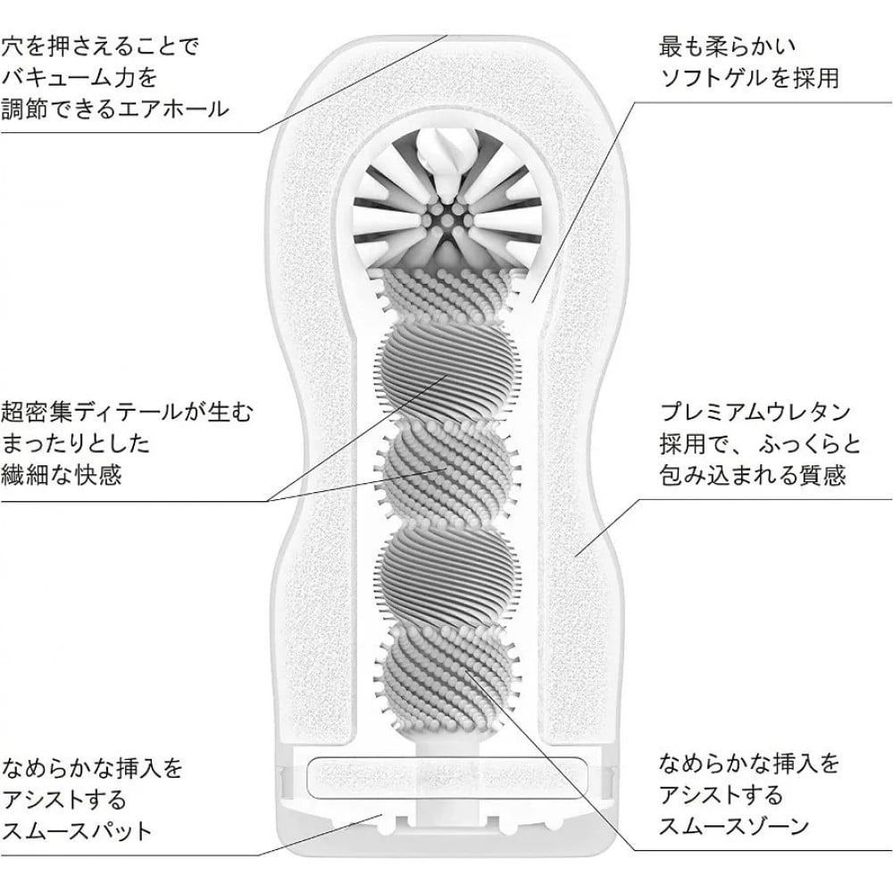 Мастурбатор в колбе рельефный Tenga Original Xtra Gentle, белый