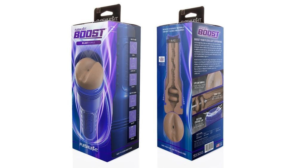 Мастурбатор попа в колбе Fleshlight Boost Blast Female, коричневый