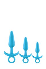 Набор светящихся анальных пробок NS Novelties FIREFLY PRINCE KIT BLUE
