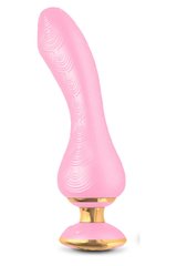 Вібратор Shunga Sanya з ручкою та підсвічуванням, ніжно-рожевий, 18.5 см х 3.8 см
