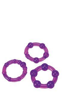 Набор эрекционных колец Ultra Soft & Stretchy Pro Rings, PURPLE