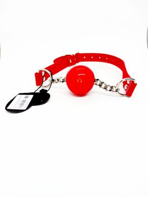 Силиконовый кляп с цепочкой DS Fetish, M, красный