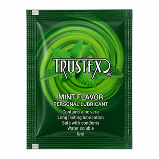 Саше/Лубрикант на водній основі Trustex Mint зі смаком м'яти, 6 мл