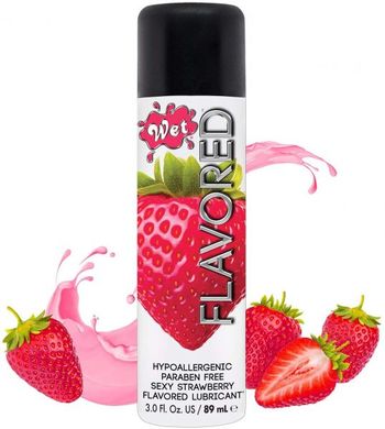 ПРОБНИК Лубрикант Wet Flavored Sexy Strawberry (соковита полуниця) 10 мл