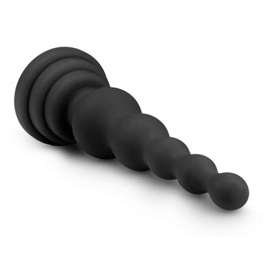 Анальная елка силикон Easy Toys Beaded Cone черная, 16.5 см