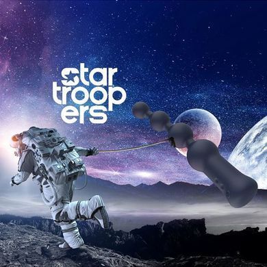 Анальний вібратор Dream Toys Startroopers ялинка на 4 кульки, чорний