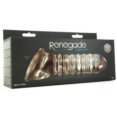 Насадка на пенис удлиняющая RENEGADE RIBBED EXTENSION CLEAR