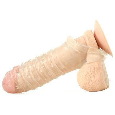 Насадка на пенис удлиняющая RENEGADE RIBBED EXTENSION CLEAR
