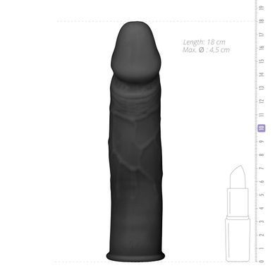Насадка реалістична EasyToys the Extender Sleeve, що подовжує, 100% силікон, чорна