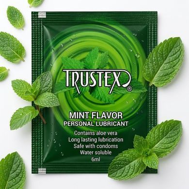 Саше/Лубрикант на водній основі Trustex Mint зі смаком м'яти, 6 мл