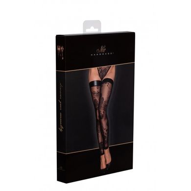 Сексуальні панчохи з відкритими шкарпетками F243 Noir Handmade, з візерунками, чорні