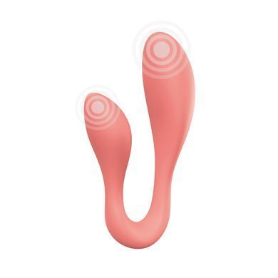 Смарт-стимулятор Adrien Lastic Couple Secrets II + APP для клитора и точки G, коралловый