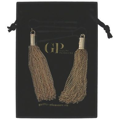 Затискачі для сосків Guilty Pleasure Tassel Tease Clamps, чорно-золоті
