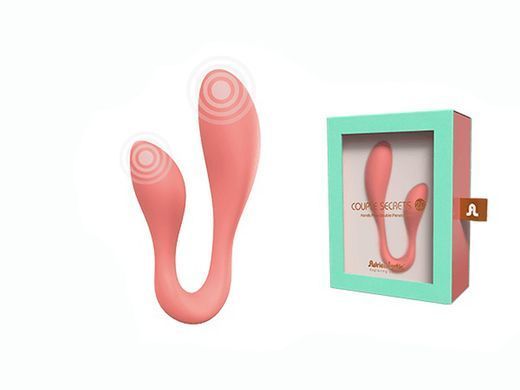 Смарт-стимулятор Adrien Lastic Couple Secrets II + APP для клитора и точки G, коралловый