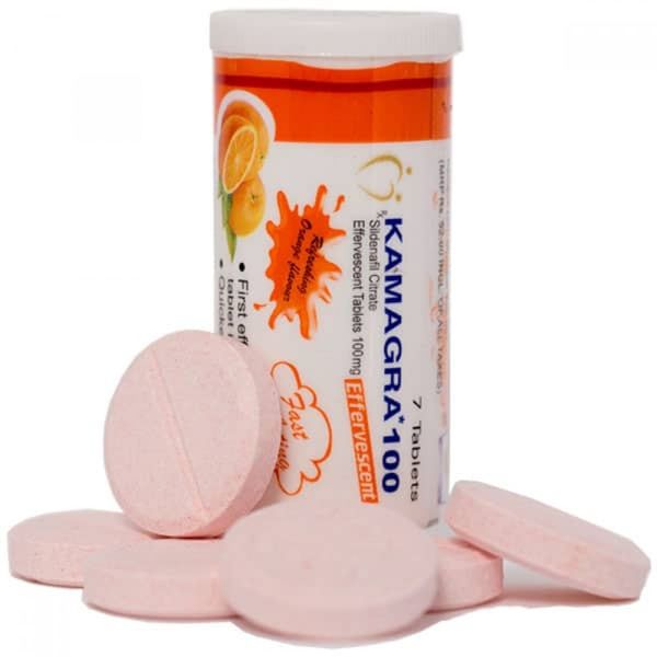 Возбуждающие шипучие таблетки для мужчин и женщин Kamagra citrate effervescent (цена за упаковку)