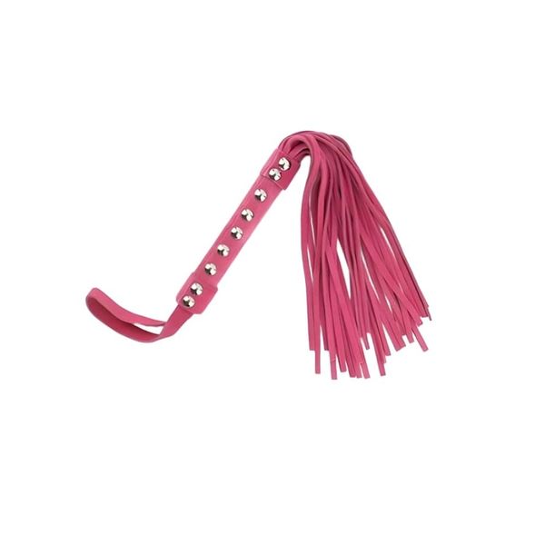 Флоггер DS Fetish Leather flogger pink suede leather