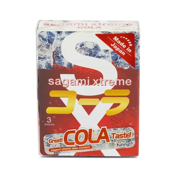 Супертонкие латексные презерваивы Sagami Xtreme Cola flavor 3 шт