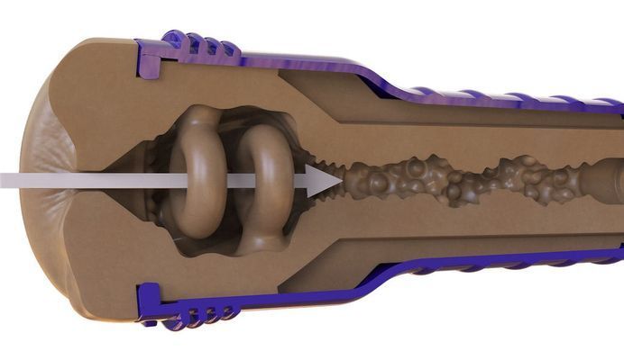Мастурбатор попа в колбе Fleshlight Boost Blast Female, коричневый