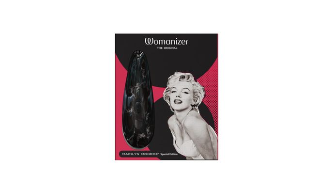 Вакуумний стимулятор клітора Womanizer Marilyn Monroe Black Marble