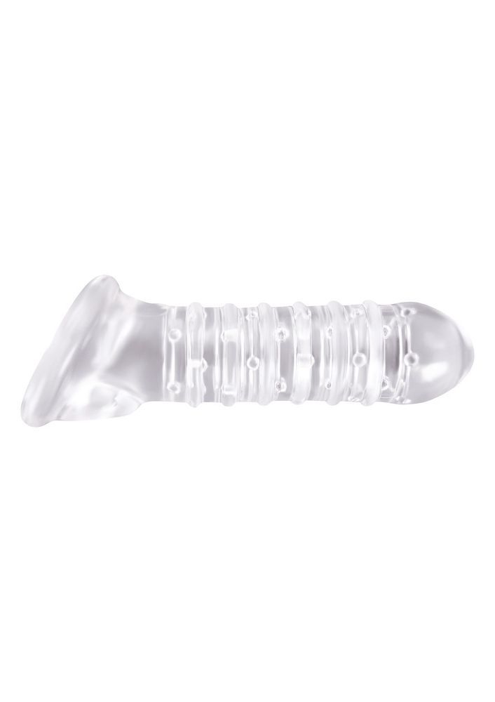 Насадка на пенис удлиняющая RENEGADE RIBBED EXTENSION CLEAR