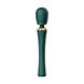 Вібратор мікрофон з насадками Zalo Kyro Wand Turquoise Green, Черный