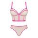 Комплект Obsessive Nudelia top & panties pink S/M