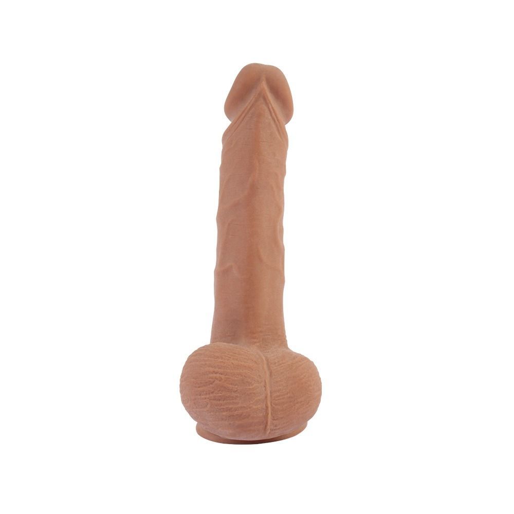 Фалоімітатор реалістичний з мошонкою, на присосці, бежевий, Chisa T-skin ReaL Desire Sniper