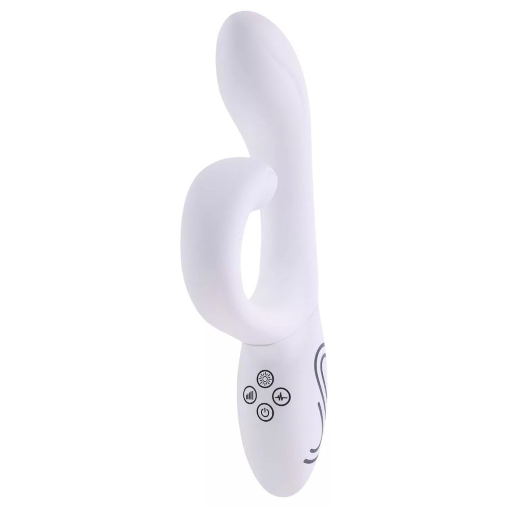 Вибратор-кролик с RGB-подсветкой и приложением Paradise Illumination The Rabbit, белый, 21,6 см