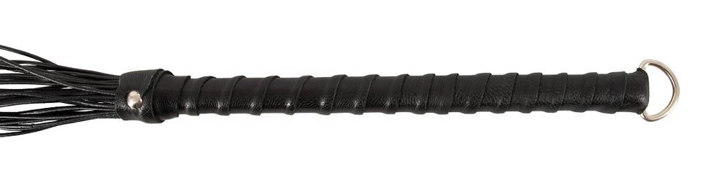 Флогер з плетеною ручкою-тримачем ZADO TOOLS Leather шкіряний, чорний