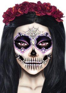 Прикраси для обличчя Leg Avenue Calavera face jewels sticker O/S