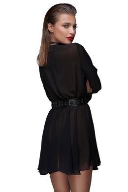 Сукня прозора з поясом F150 Noir Handmade L
