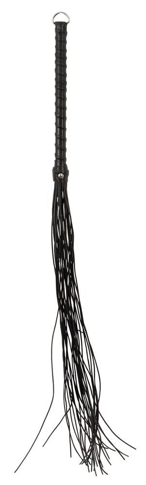 Флогер з плетеною ручкою-тримачем ZADO TOOLS Leather шкіряний, чорний